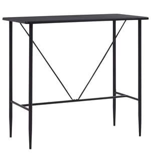 Bartisch Schwarz 120 x 60 x 110 cm MDF
