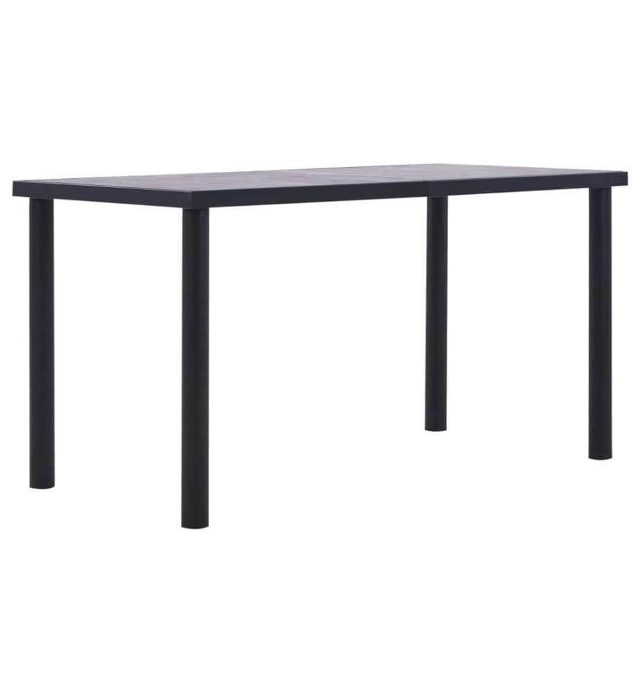 Esstisch Schwarz und Betongrau 140 x 70 x 75 cm MDF