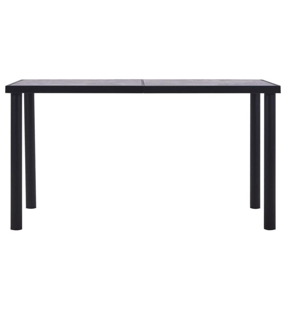Esstisch Schwarz und Betongrau 140 x 70 x 75 cm MDF