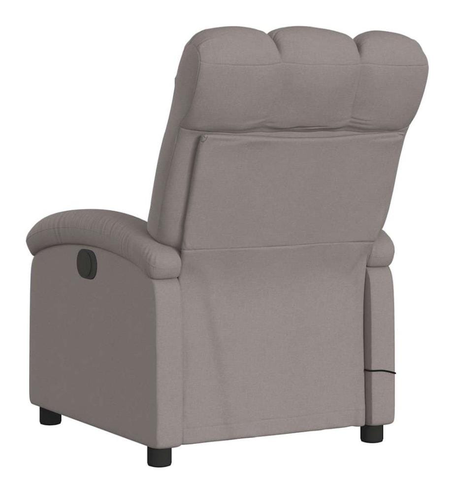 Massagesessel Elektrisch Taupe Stoff