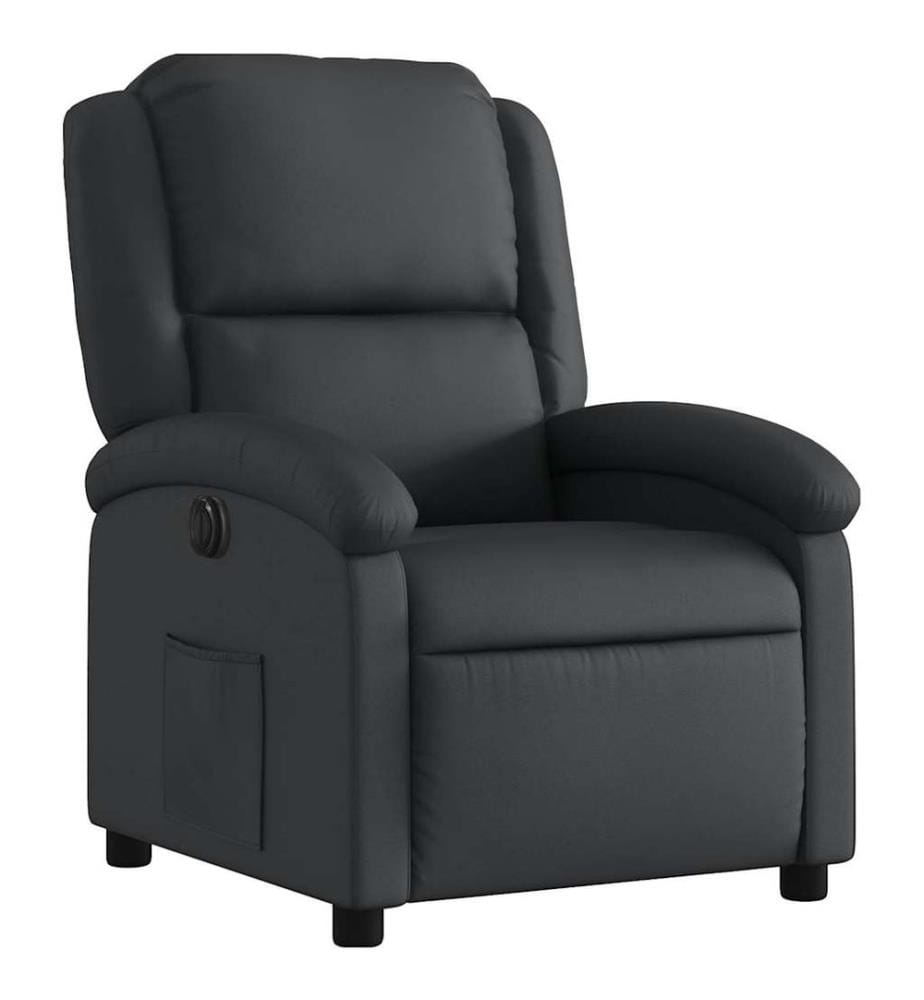Relaxsessel Elektrisch Schwarz Echtleder