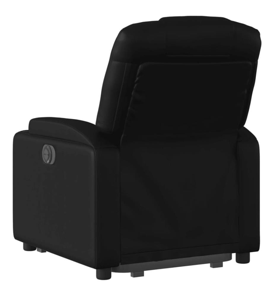 Relaxsessel mit Aufstehhilfe Elektrisch Schwarz Kunstleder