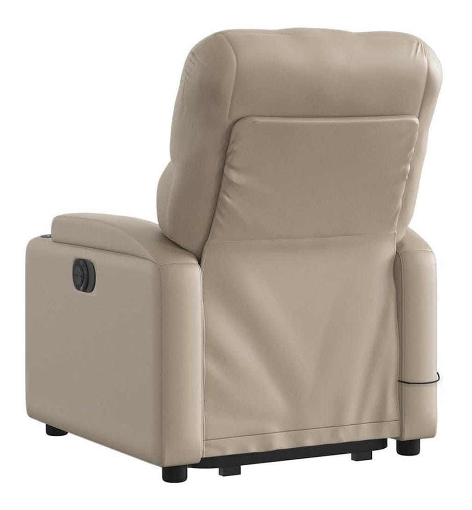 Massagesessel mit Aufstehhilfe Elektrisch Cappuccino Kunstleder
