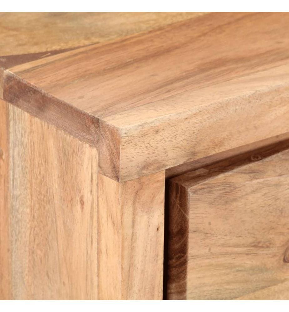 Table console 100x35x76 cm Bois d'acacia avec bord naturel