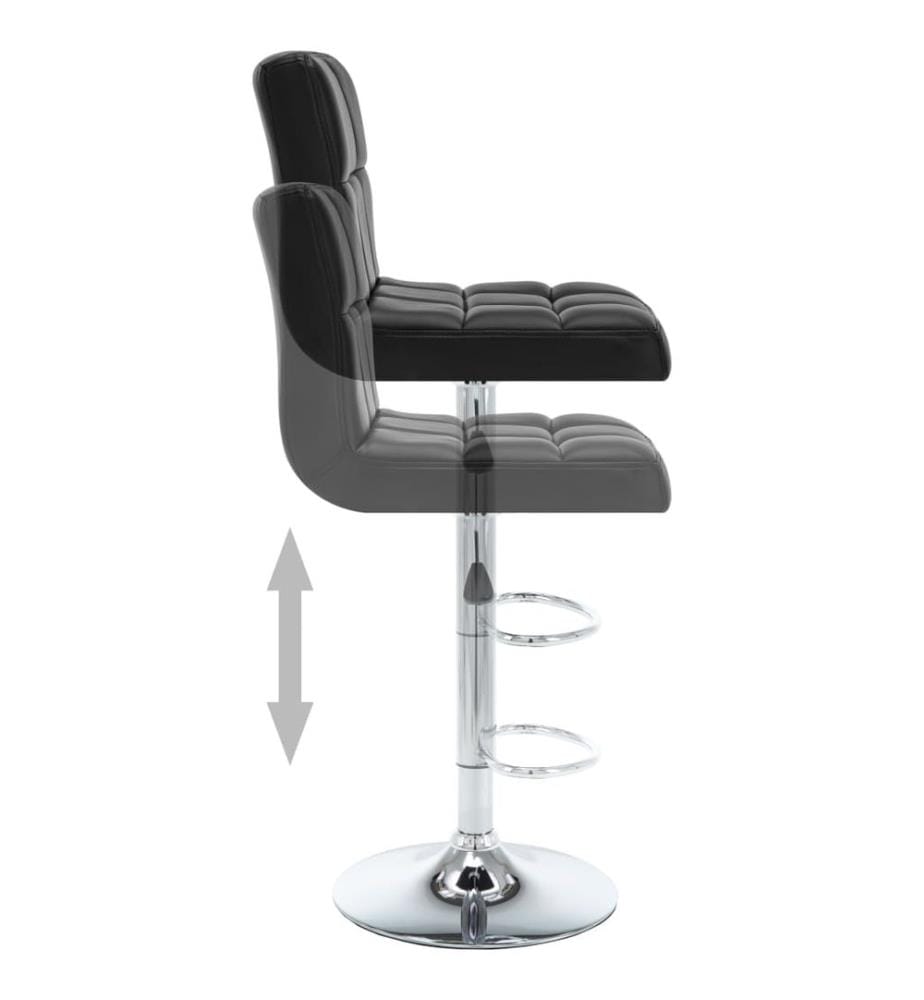 Barhocker 2 Stk. Schwarz Kunstleder