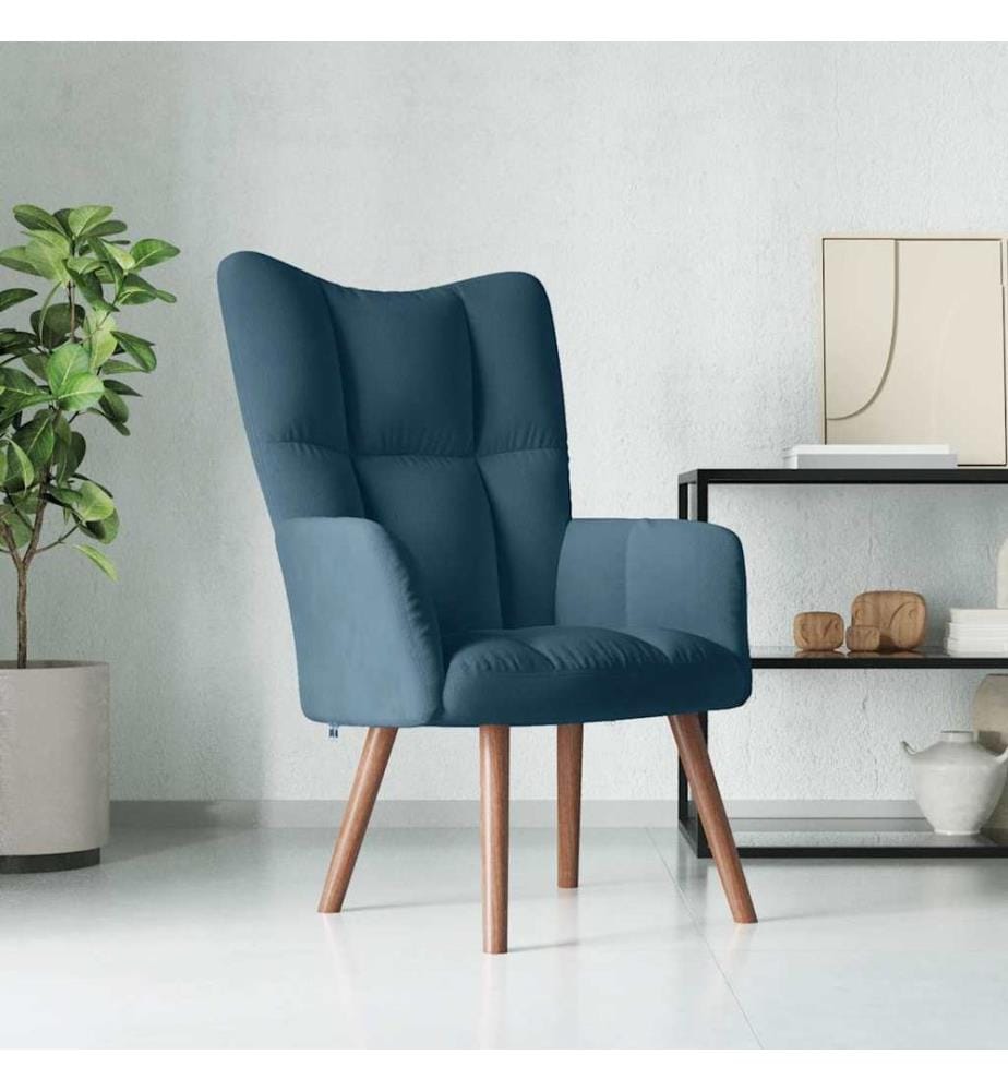 Relaxsessel Blau Samt