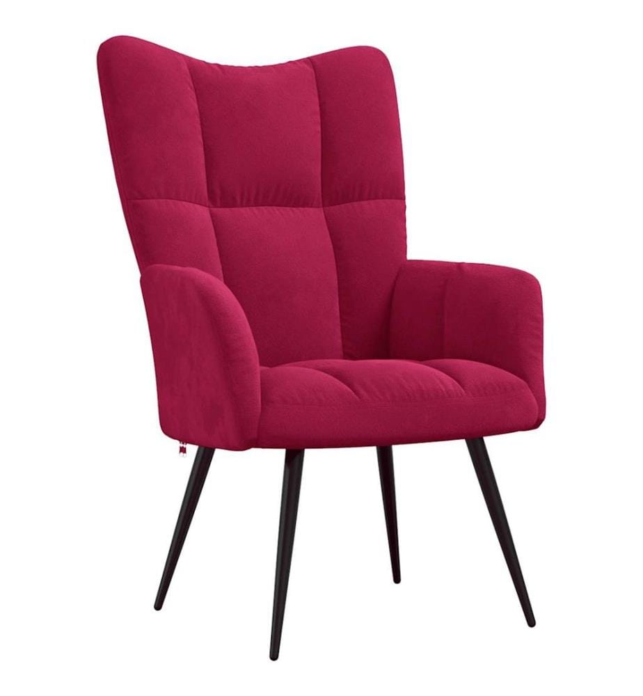 Chaise de relaxation Rouge bordeaux Velours