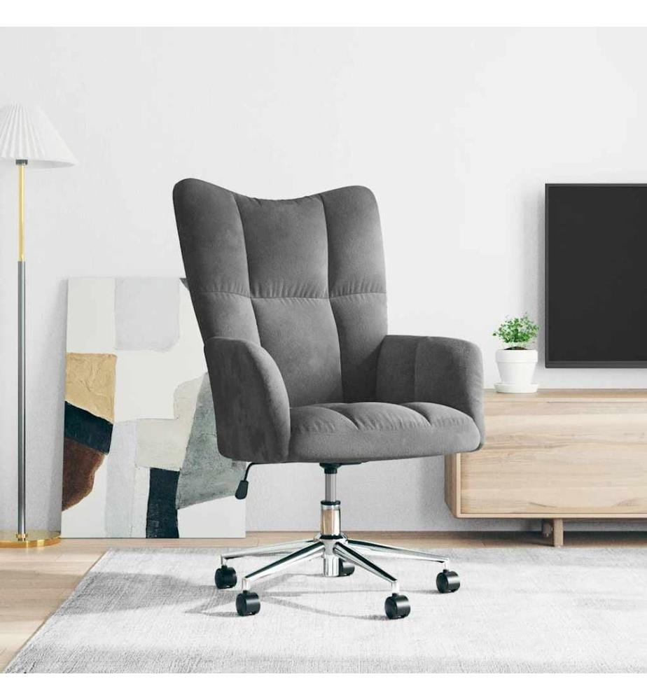 Relaxsessel Dunkelgrau Samt