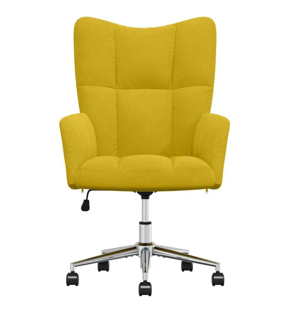 Chaise de relaxation Jaune moutarde Velours
