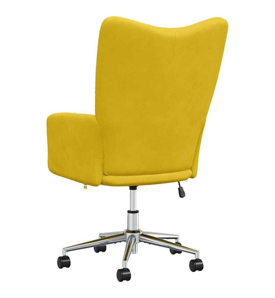 Chaise de relaxation Jaune moutarde Velours