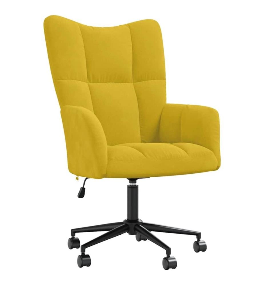 Chaise de relaxation Jaune moutarde Velours