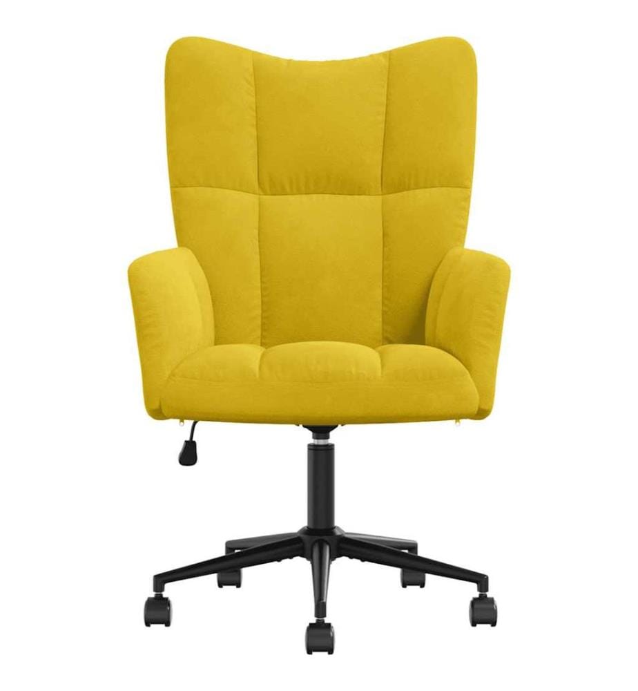 Chaise de relaxation Jaune moutarde Velours
