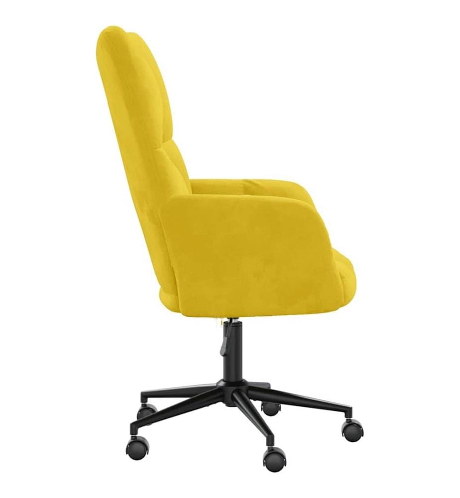 Chaise de relaxation Jaune moutarde Velours