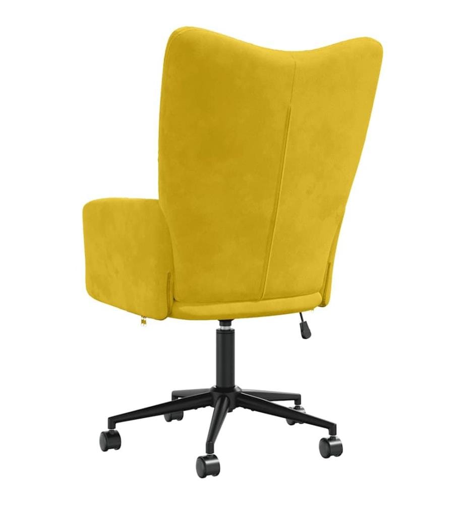 Chaise de relaxation Jaune moutarde Velours