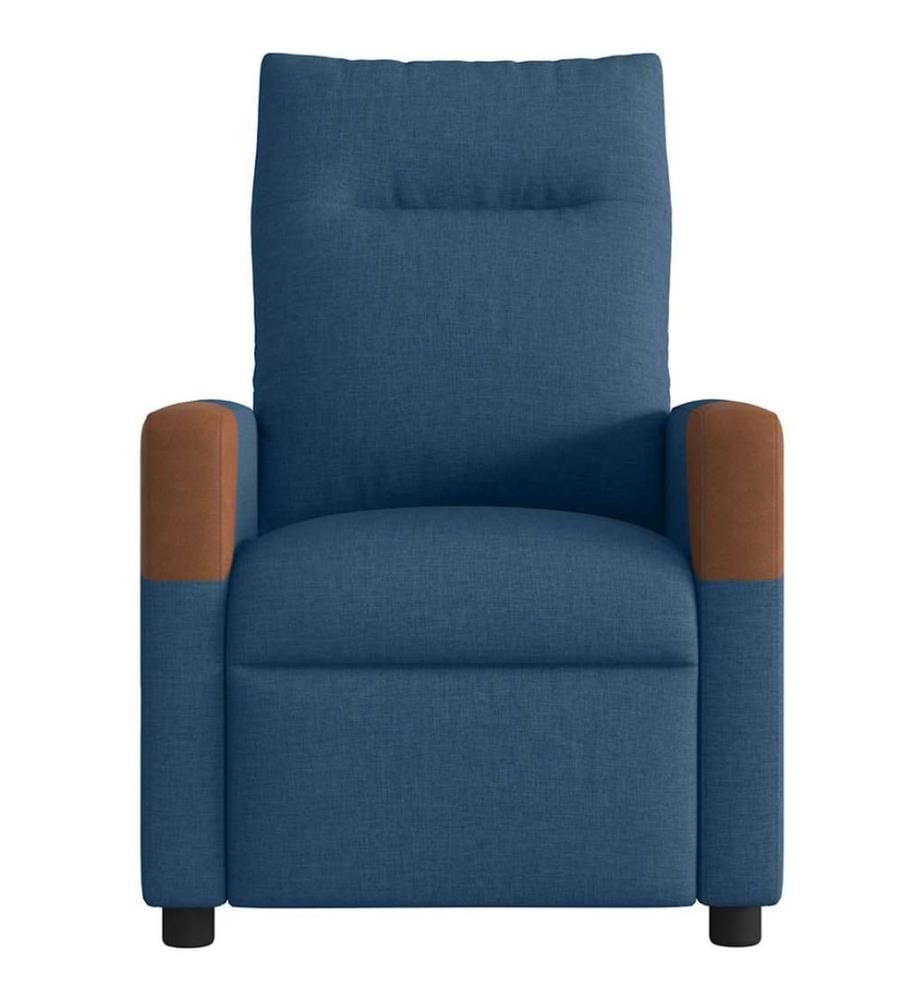 Massagesessel Elektrisch Blau Stoff