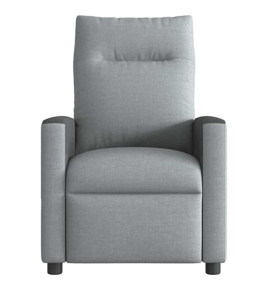 Fauteuil de massage inclinable électrique gris clair tissu