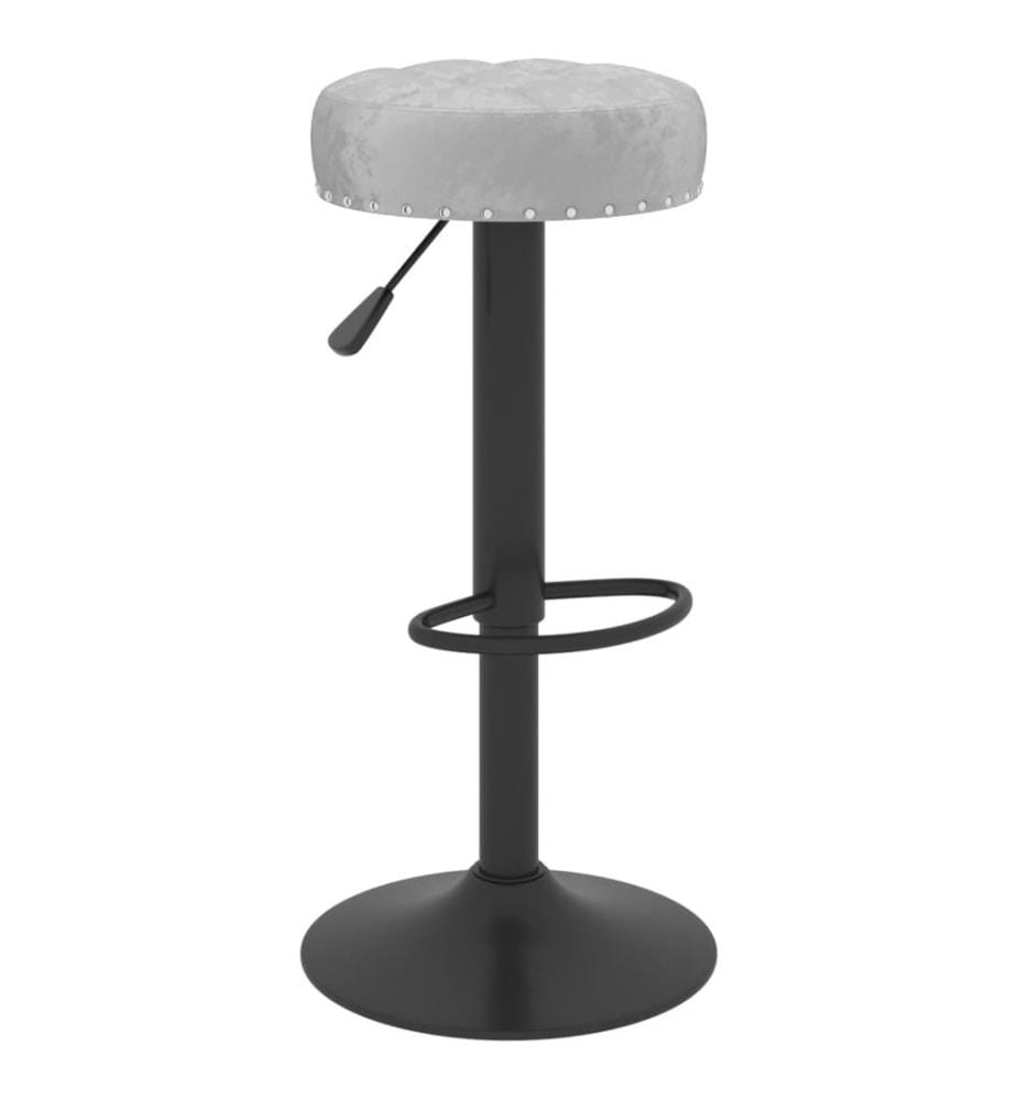 Barhocker 2 Stk. Grau Samt