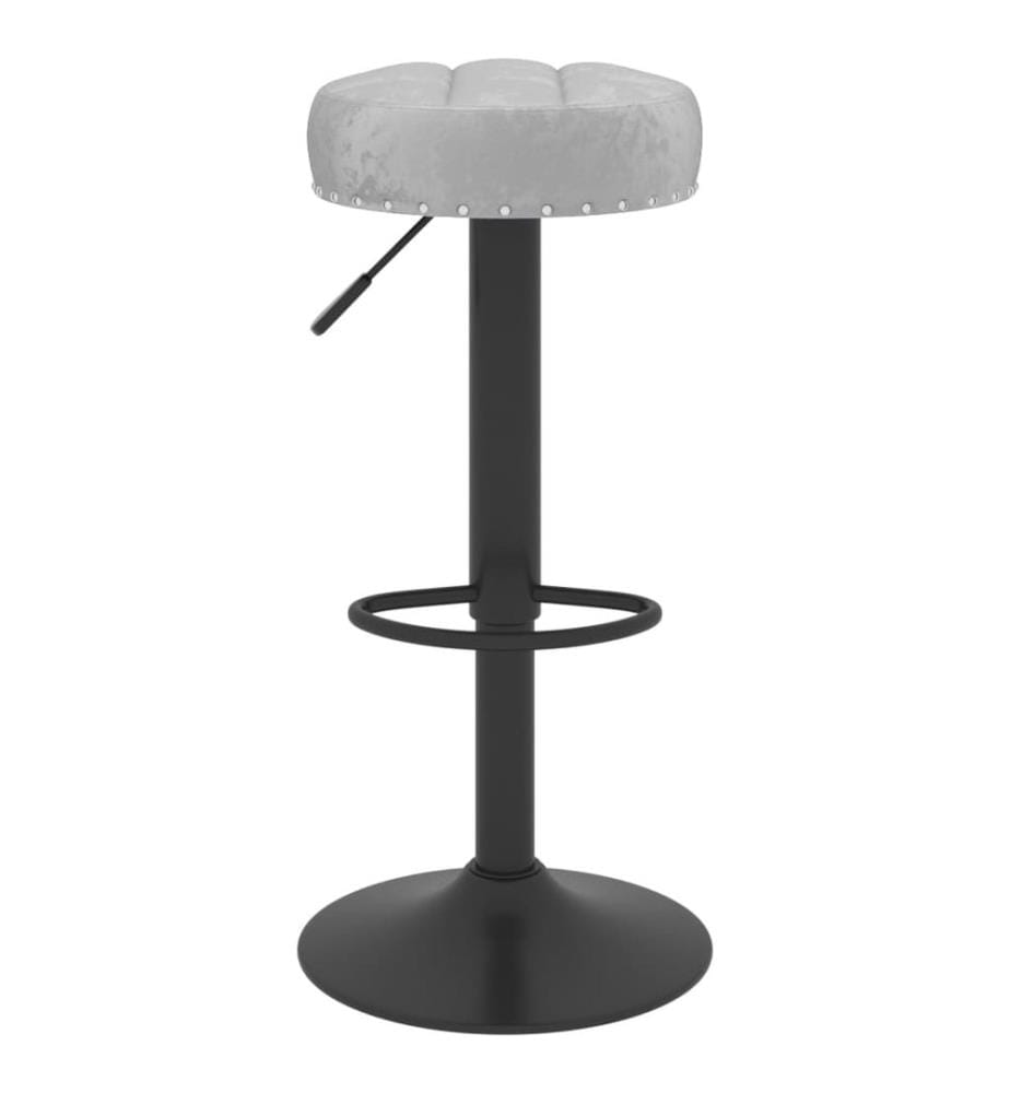 Barhocker 2 Stk. Grau Samt