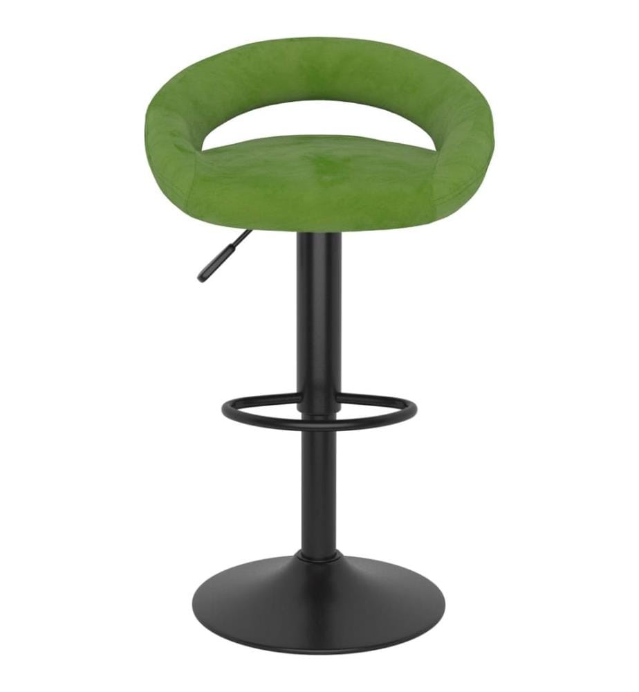 Barhocker 2 Stk. Hellgrün Samt