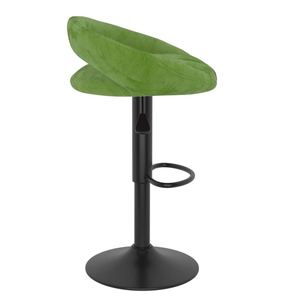 Barhocker 2 Stk. Hellgrün Samt