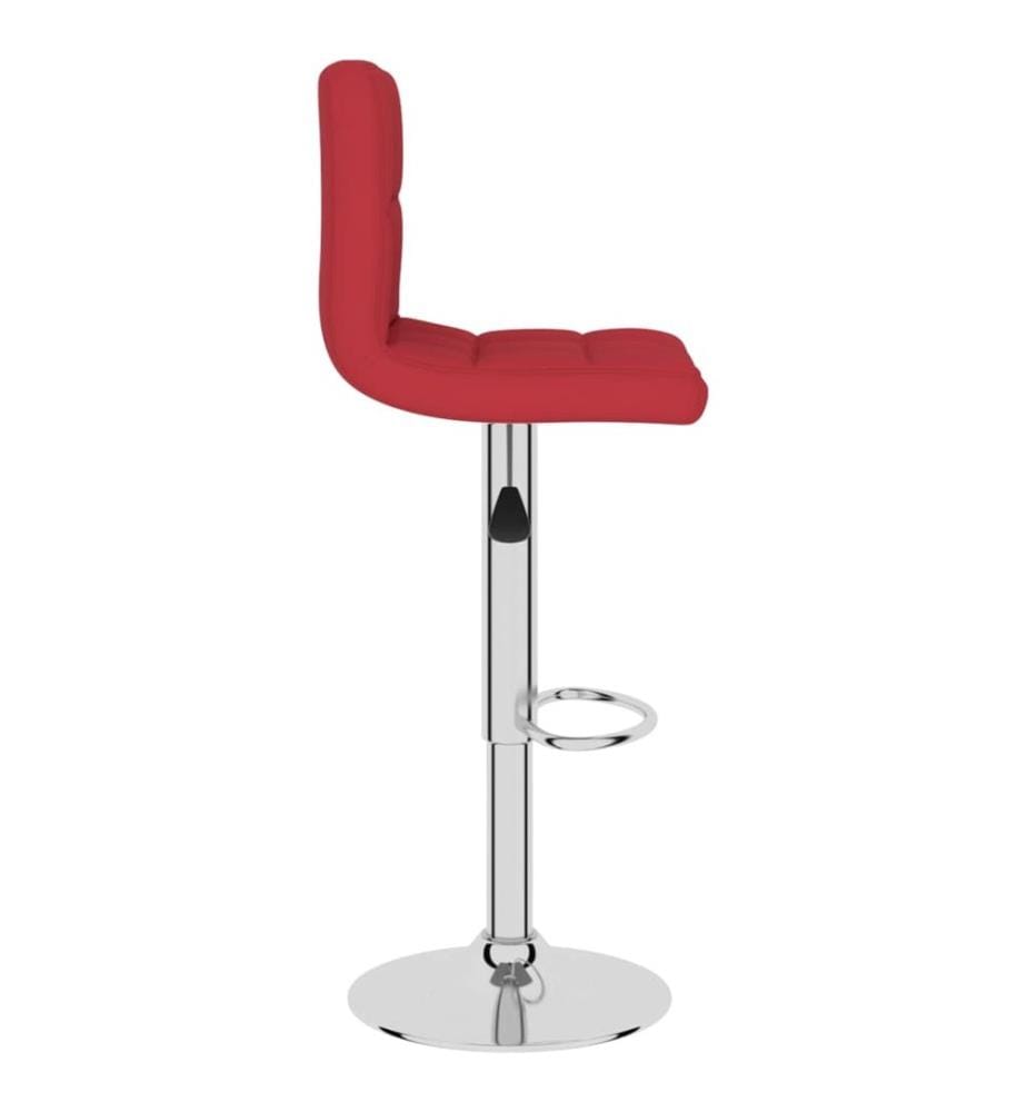 Barhocker 2 Stk. Weinrot Stoff