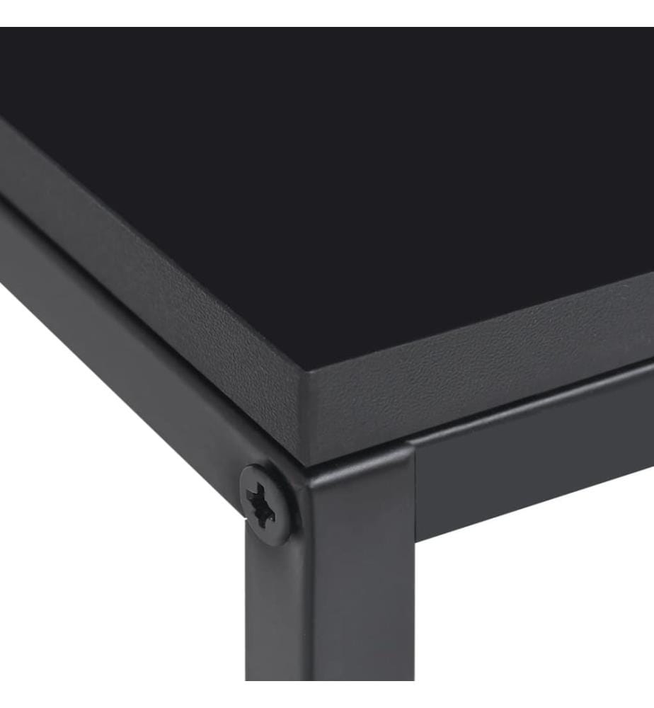 Tables d'appoint 2 pcs Noir Acier