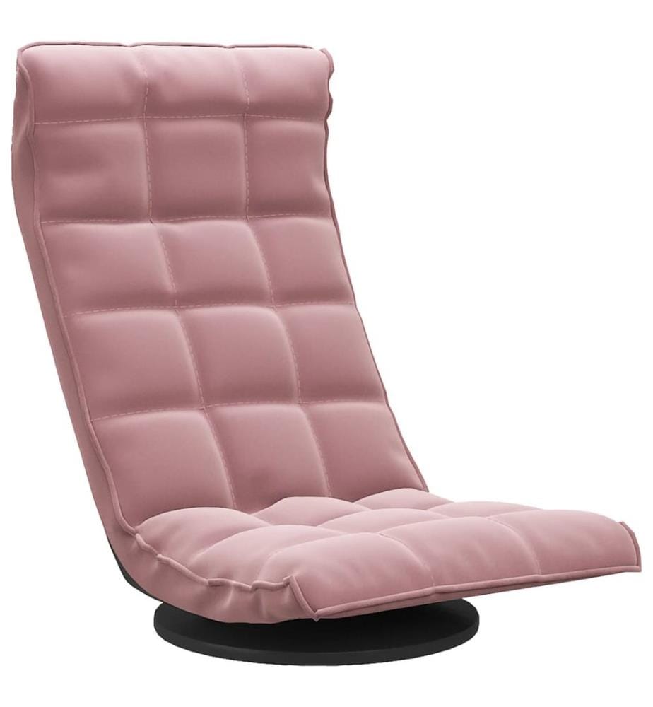 Bodenstuhl Drehbar Rosa Samt