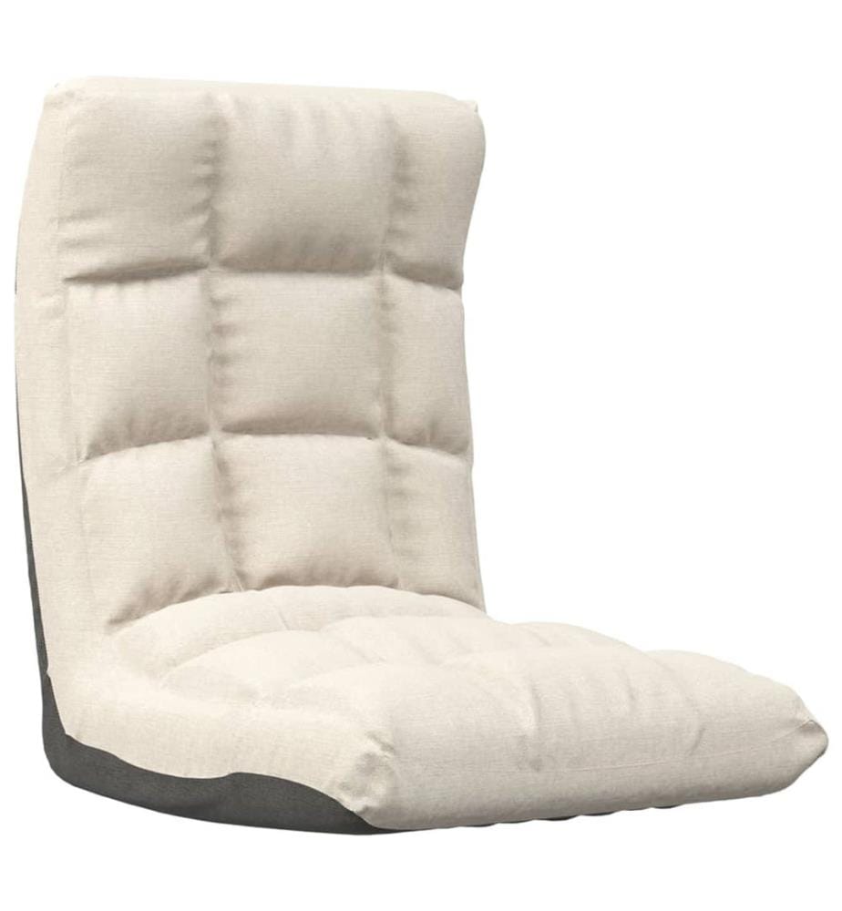 Bodenstuhl Faltbar Creme Stoff