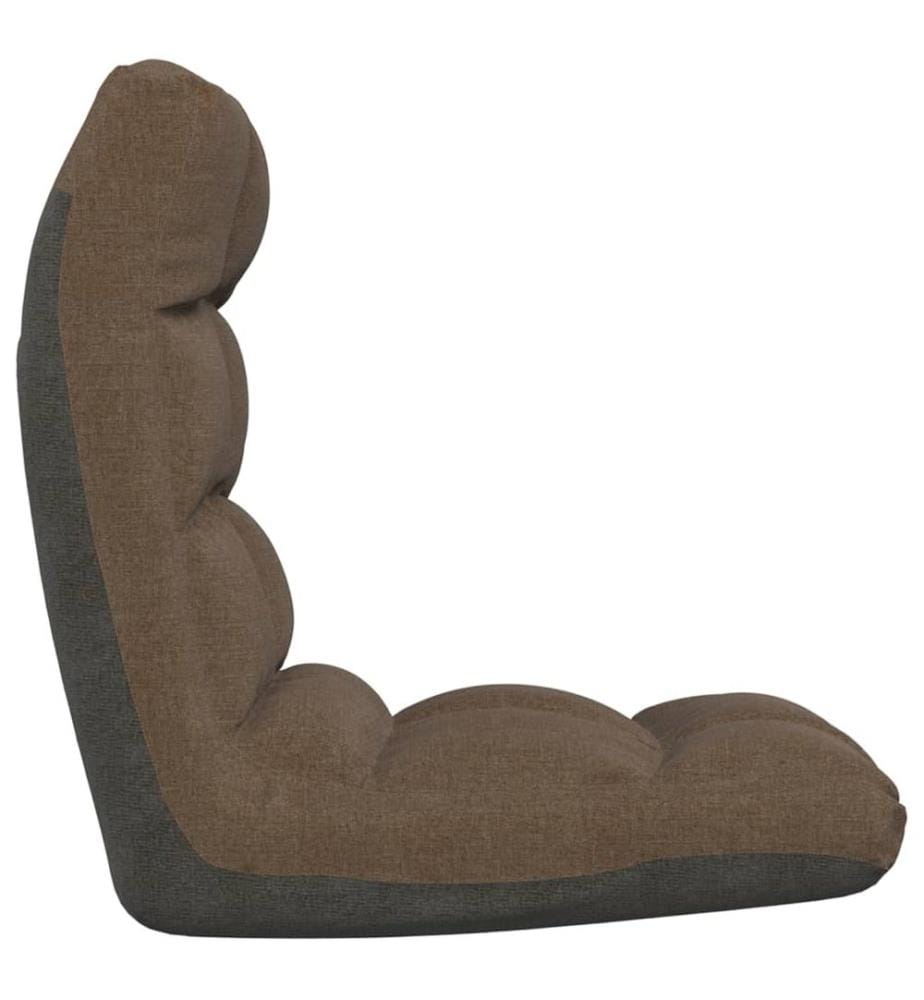 Chaise pliable de sol Marron Tissu