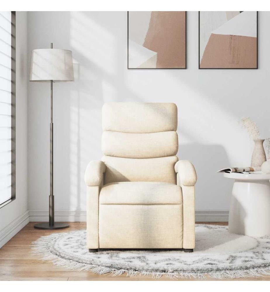 Fauteuil inclinable Crème Tissu