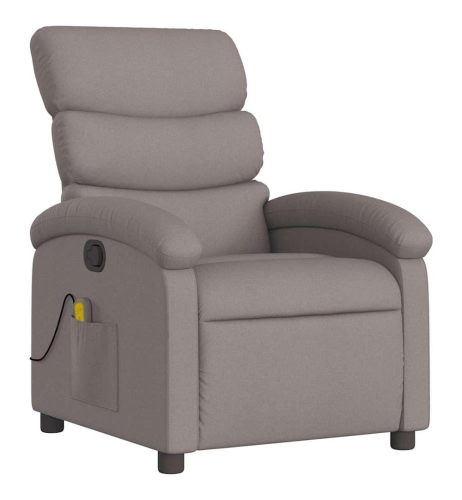 Massagesessel Taupe Stoff
