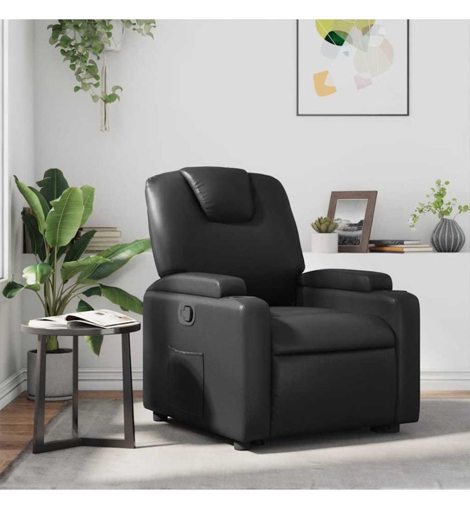 Relaxsessel Schwarz Kunstleder