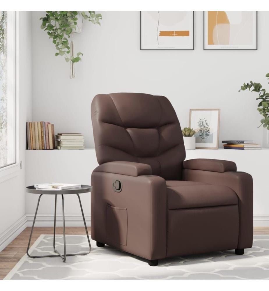 Fauteuil inclinable Marron Similicuir