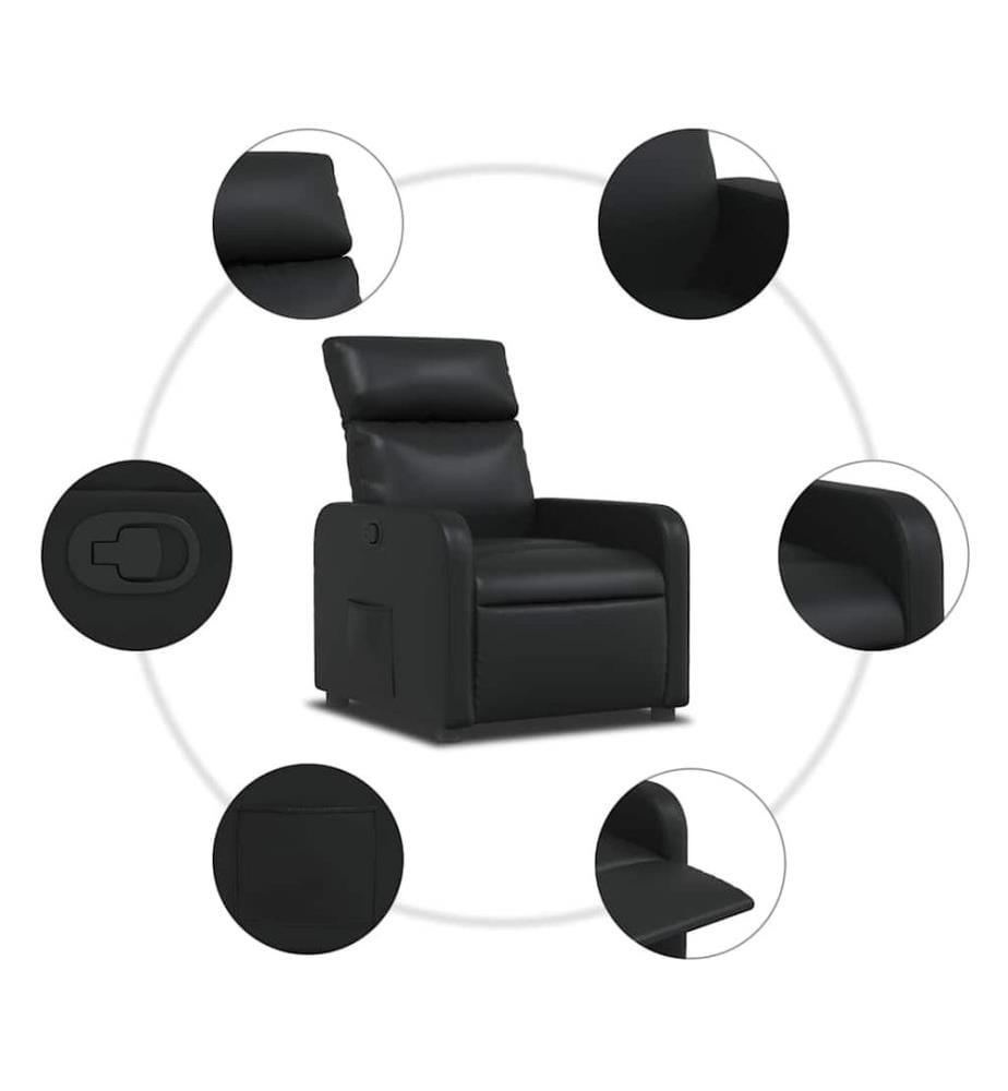 Relaxsessel Schwarz Kunstleder