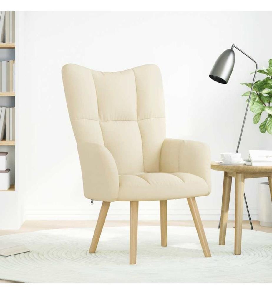 Chaise de relaxation Crème Tissu