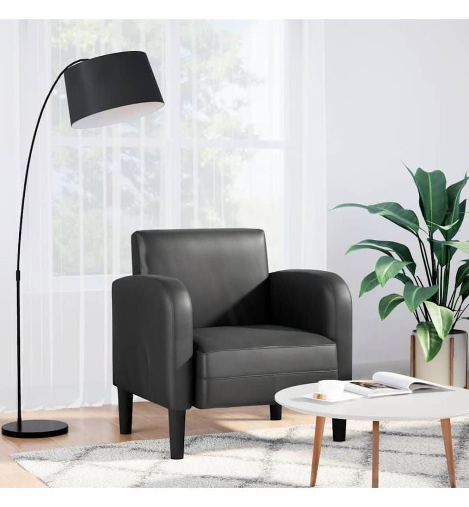 Sessel mit Armlehnen Schwarz 54 cm Kunstleder