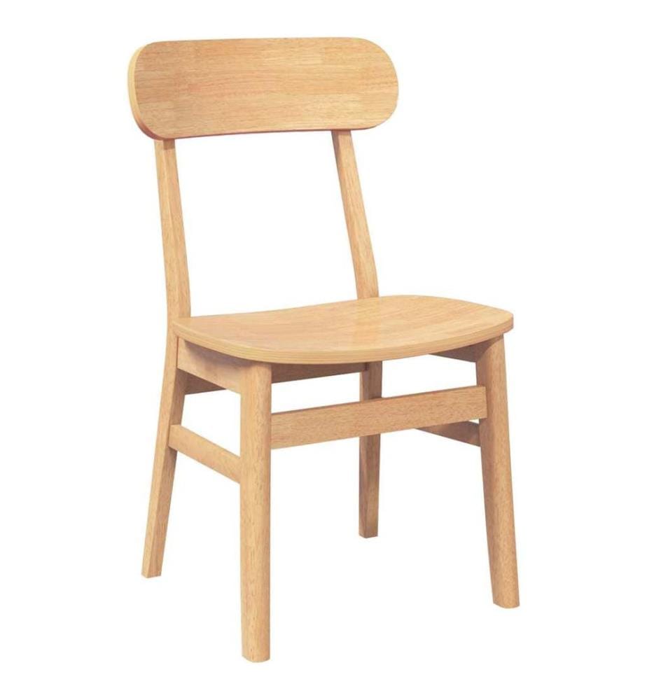 Chaises à manger 2 pcs bois massif caoutchouc