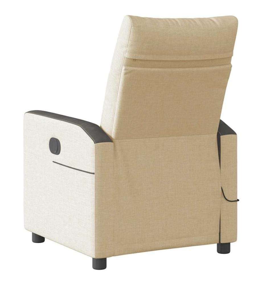 Massagesessel Creme Stoff