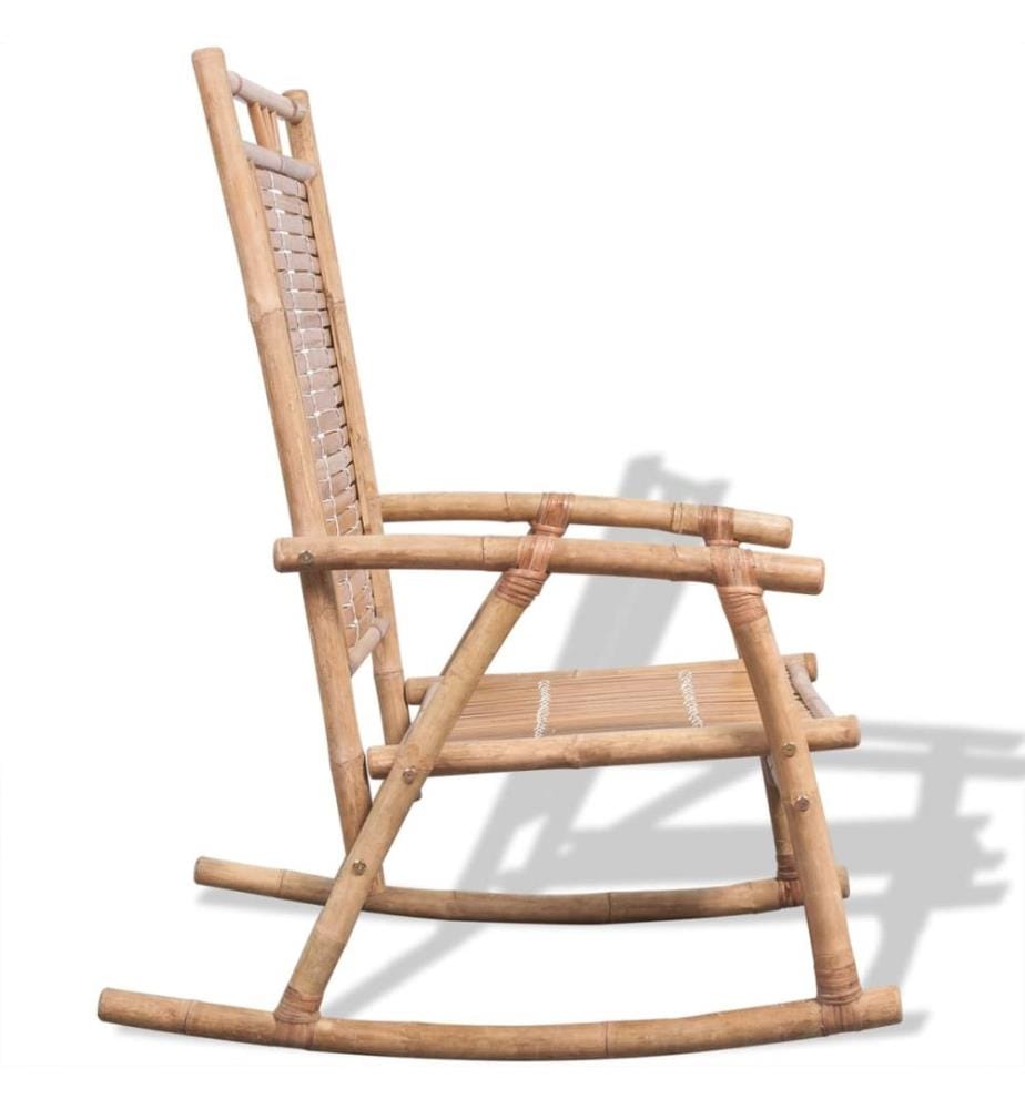 Chaise à bascule en bambou