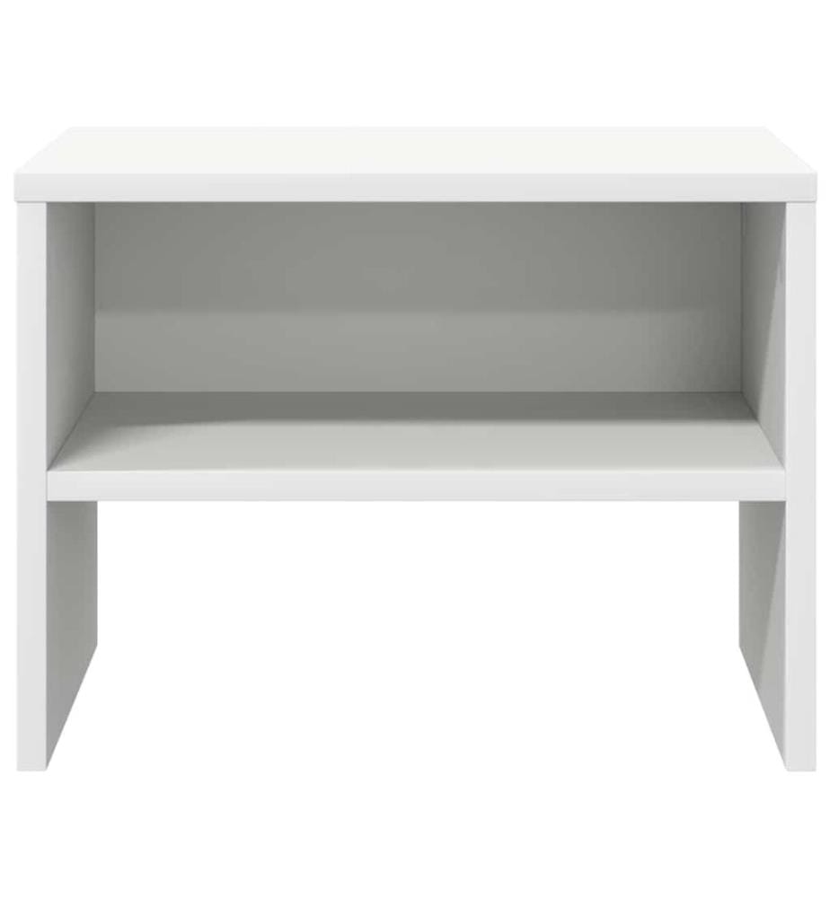 Nachttisch Weiss 40x30x30 cm Holzwerkstoff