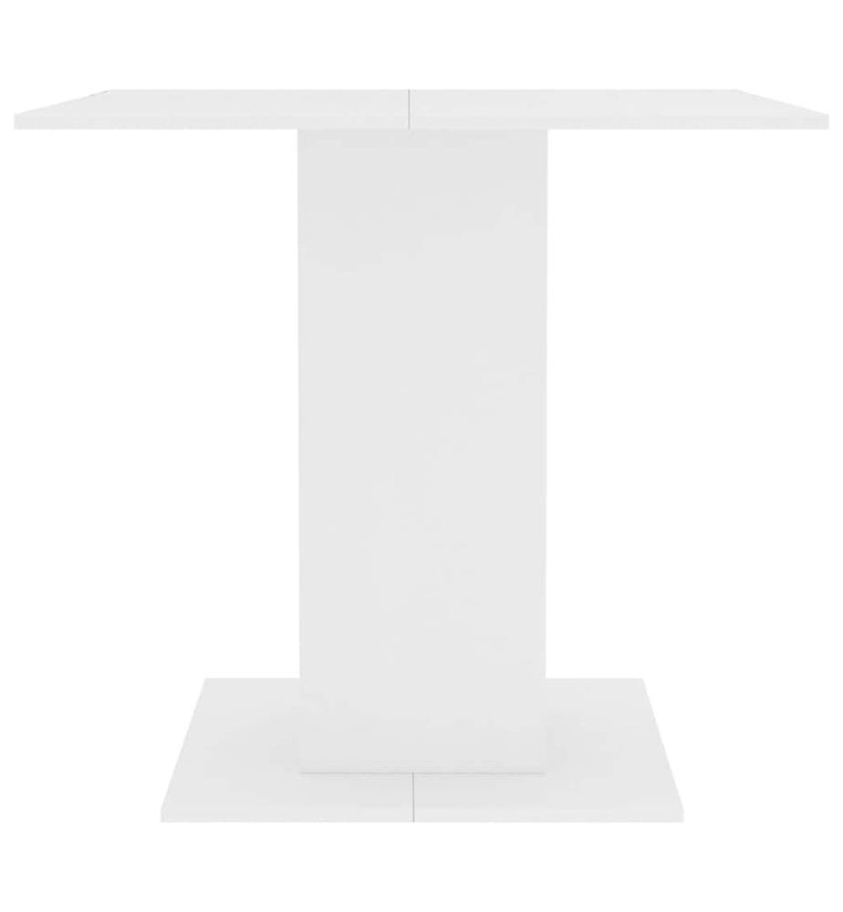 Table à manger Blanc 80x80x75 cm bois d'ingénierie