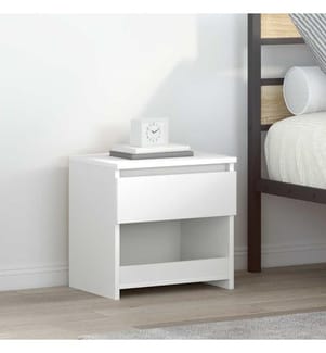 Nachttisch Weiss 40x30x39 cm Holzwerkstoff