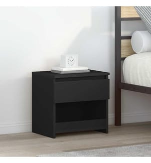 Nachttische 2 Stk. Schwarz 40x30x39 cm Holzwerkstoff