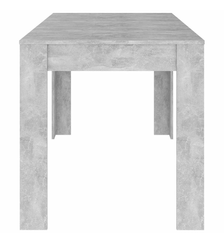 Table à manger Gris béton 140x74,5x76 cm Bois d'ingénierie