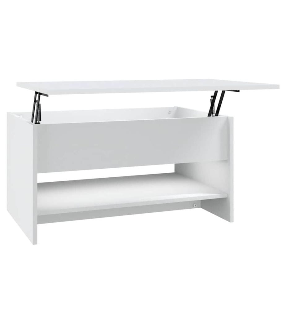 Couchtisch Weiss 80x50x40 cm Holzwerkstoff