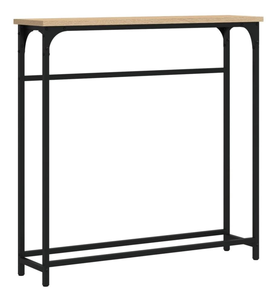 Table console Chêne Sonoma 75x19,5x75 cm Bois d'ingénierie