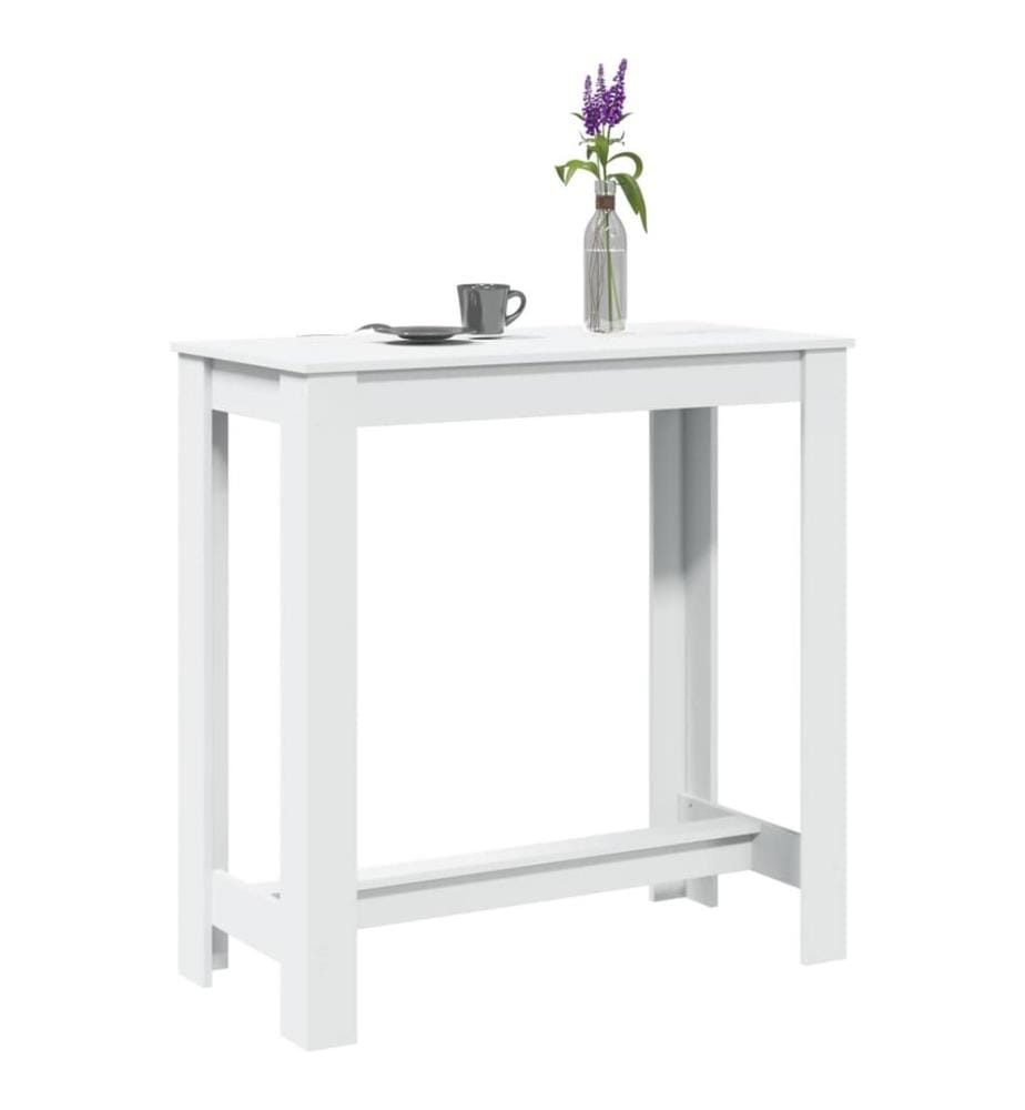 Bartisch Weiss 102x50x103,5 cm Holzwerkstoff