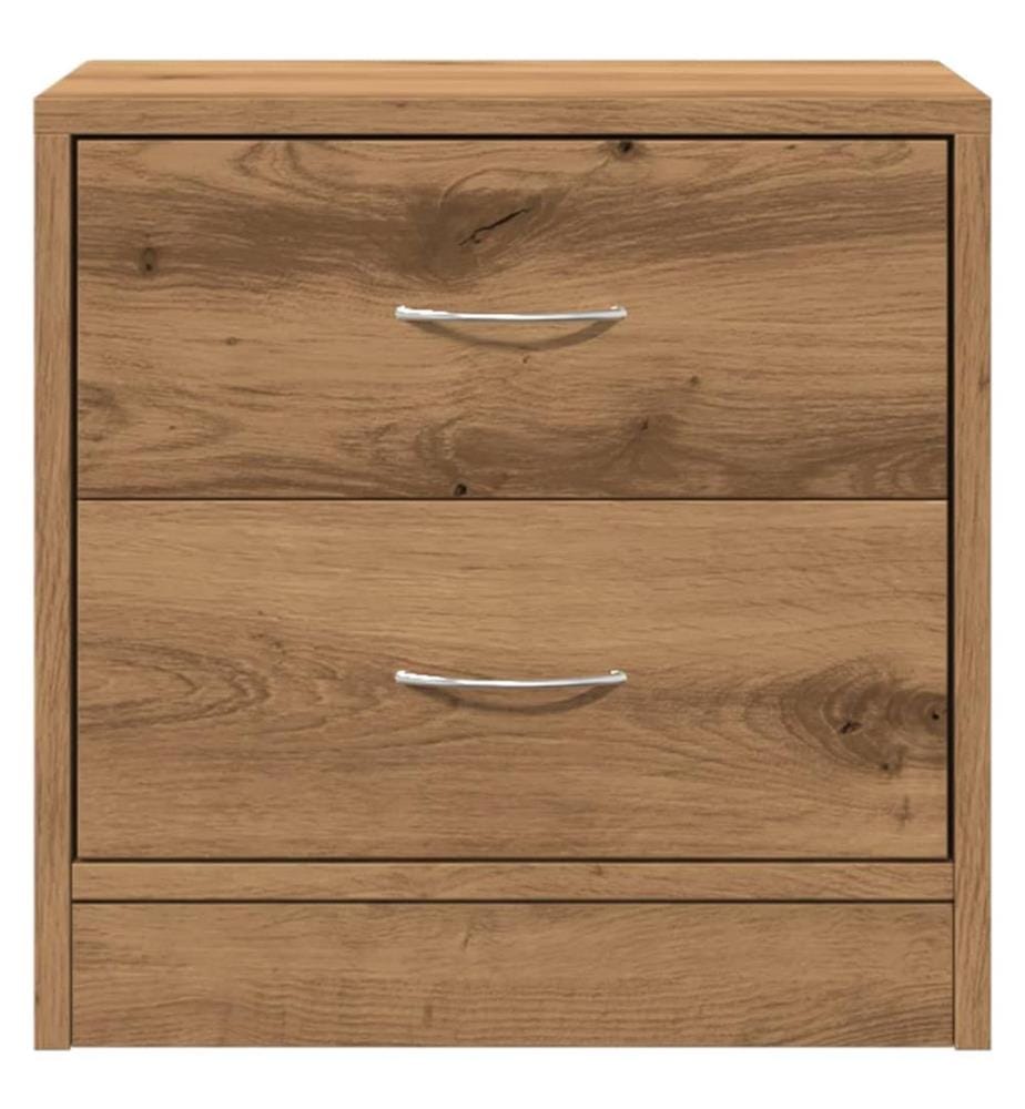 Tables de chevet 2 pcs chêne artisanal bois d'ingénierie