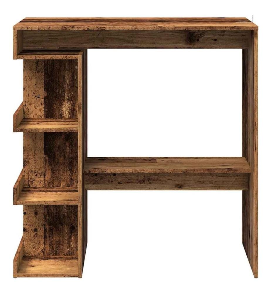 Bartisch mit Regal Altholz-Optik 100x48x101,5 cm