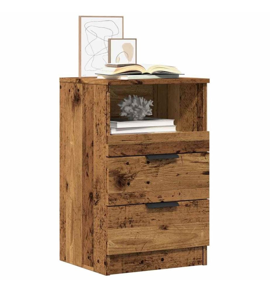 Nachttisch Altholz-Optik 40x36x65 cm Holzwerkstoff